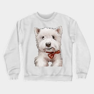 Puppy Westie Smiling Crewneck Sweatshirt